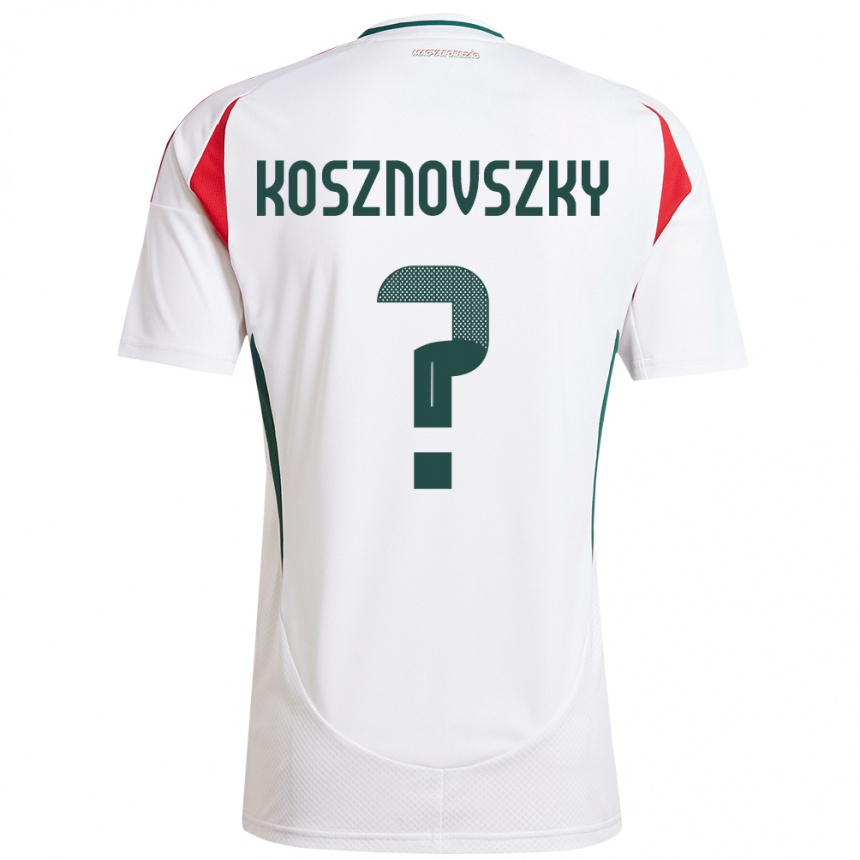 Men Football Hungary Márk Kosznovszky #0 White Away Jersey 24-26 T-Shirt Uk