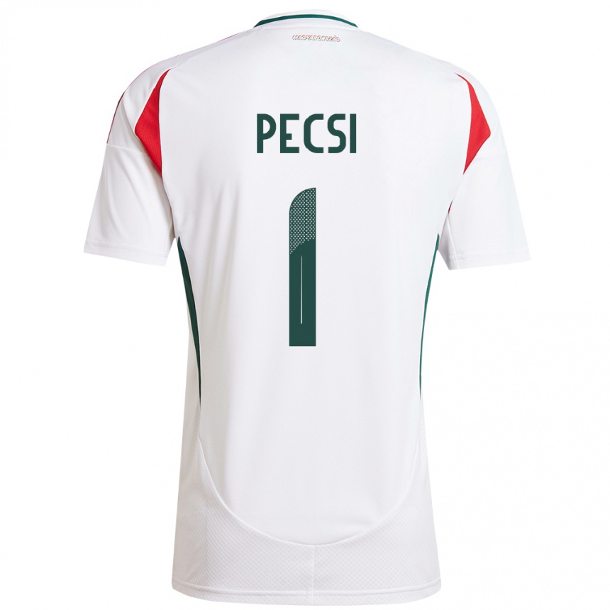 Men Football Hungary Ármin Pécsi #1 White Away Jersey 24-26 T-Shirt Uk