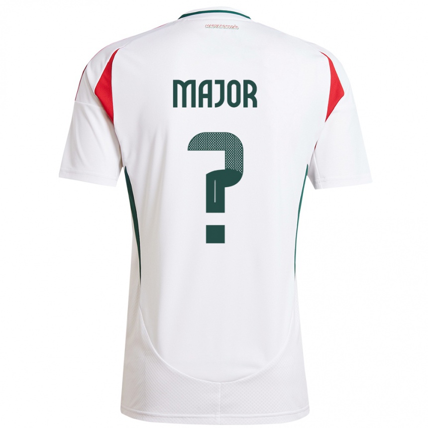 Men Football Hungary Marcell Major #0 White Away Jersey 24-26 T-Shirt Uk