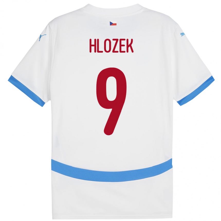 Men Football Czech Republic Adam Hlozek #9 White Away Jersey 24-26 T-Shirt Uk