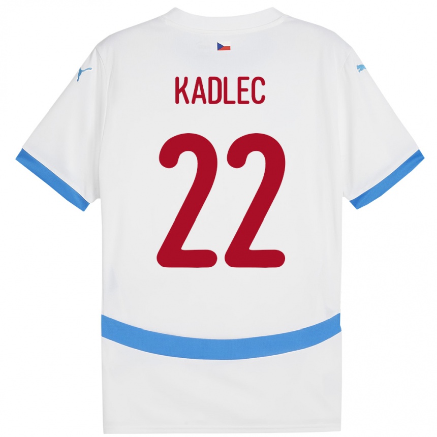 Men Football Czech Republic Adam Kadlec #22 White Away Jersey 24-26 T-Shirt Uk