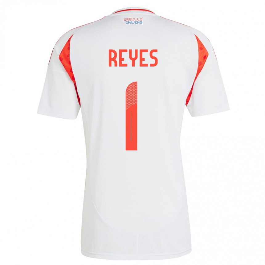 Men Football Chile Vicente Reyes #1 White Away Jersey 24-26 T-Shirt Uk