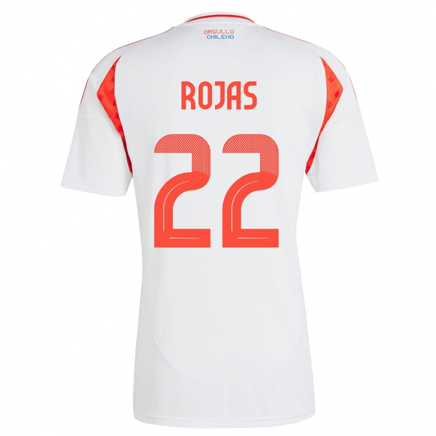 Men Football Chile Jeyson Rojas #22 White Away Jersey 24-26 T-Shirt Uk