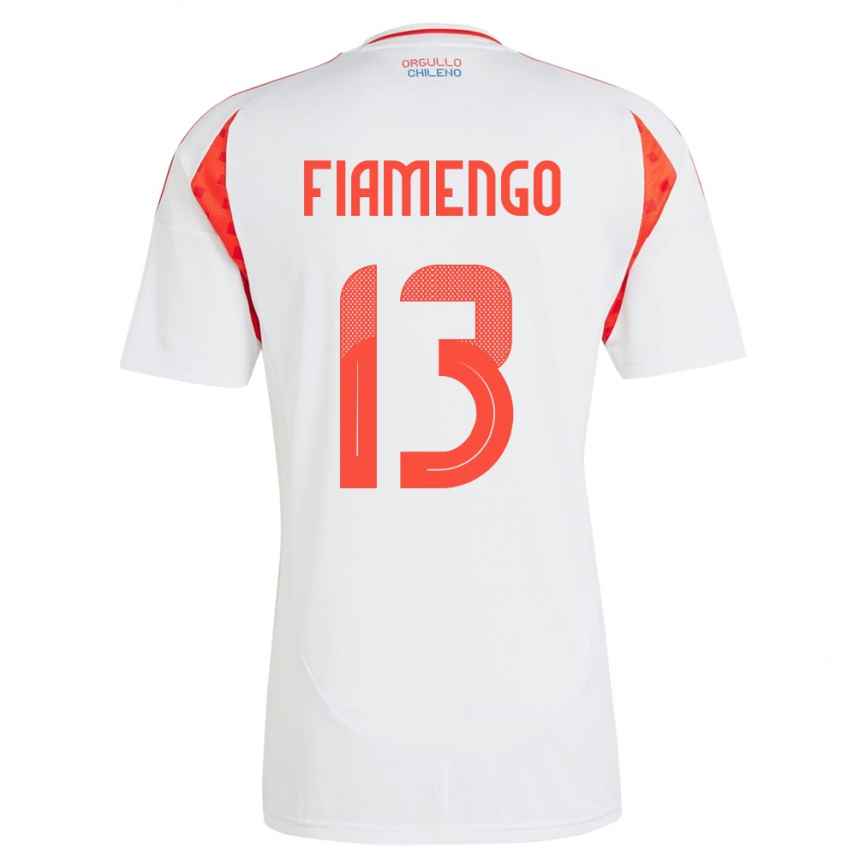 Men Football Chile Darko Fiamengo #13 White Away Jersey 24-26 T-Shirt Uk