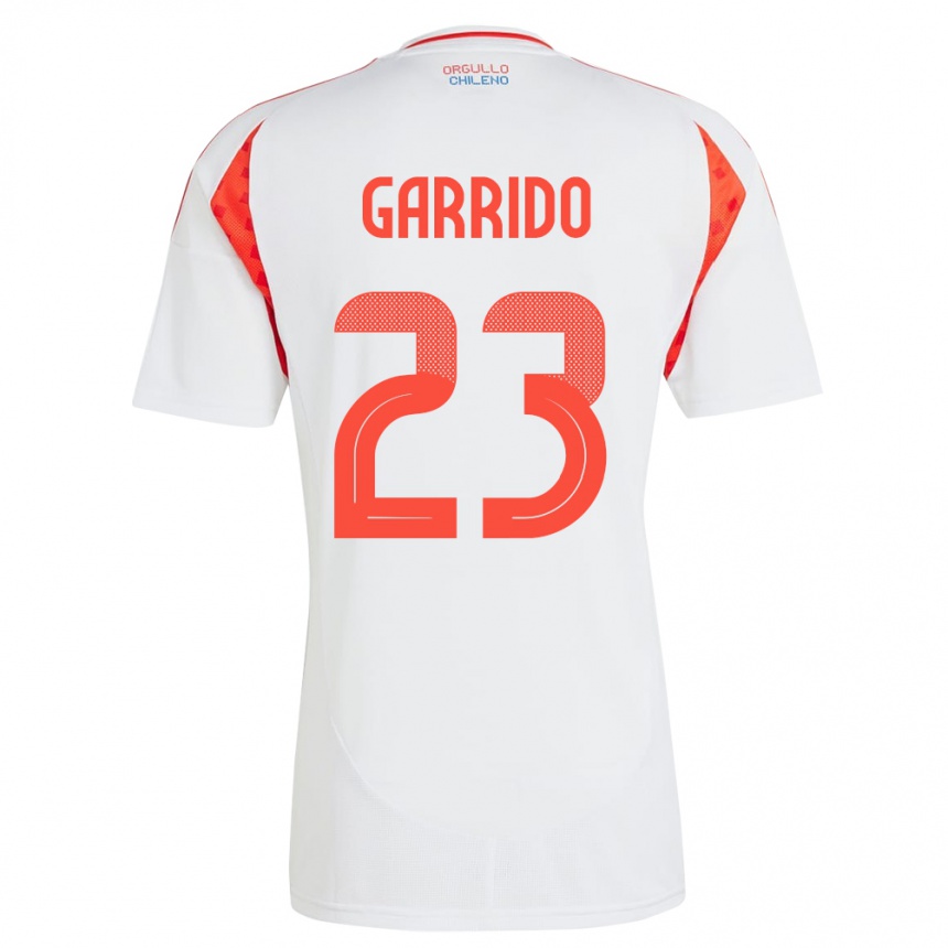 Men Football Chile Pedro Garrido #23 White Away Jersey 24-26 T-Shirt Uk