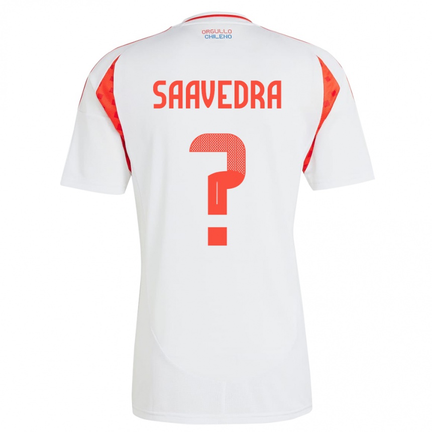 Men Football Chile Danilo Saavedra #0 White Away Jersey 24-26 T-Shirt Uk