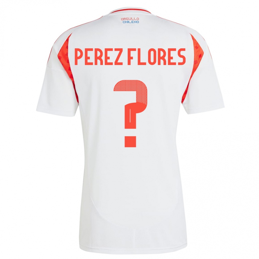 Men Football Chile Benjamín Pérez Flores #0 White Away Jersey 24-26 T-Shirt Uk