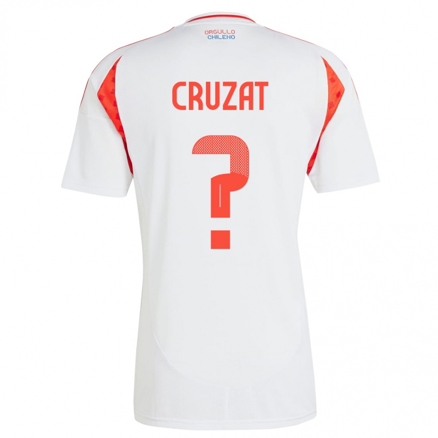 Men Football Chile Ignacio Cruzat #0 White Away Jersey 24-26 T-Shirt Uk