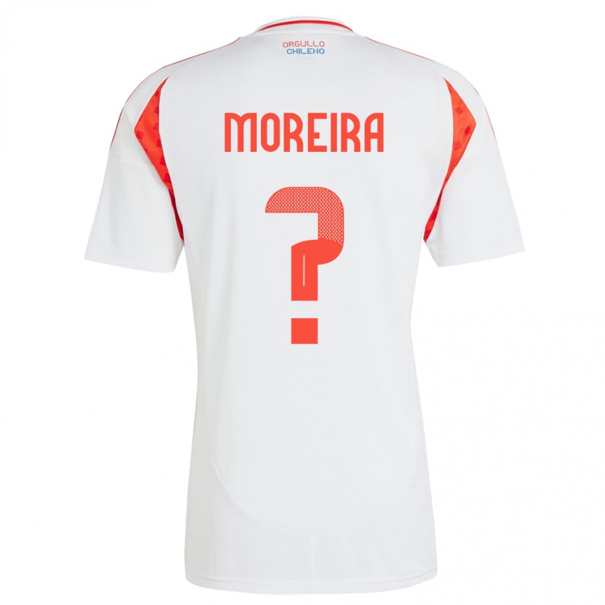 Men Football Chile Vicente Moreira #0 White Away Jersey 24-26 T-Shirt Uk