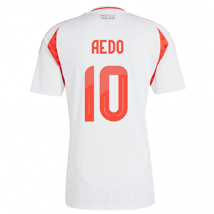 Men Football Chile Yanara Aedo #10 White Away Jersey 24-26 T-Shirt Uk