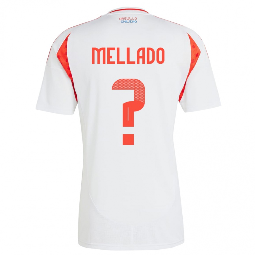 Men Football Chile Catalina Mellado #0 White Away Jersey 24-26 T-Shirt Uk