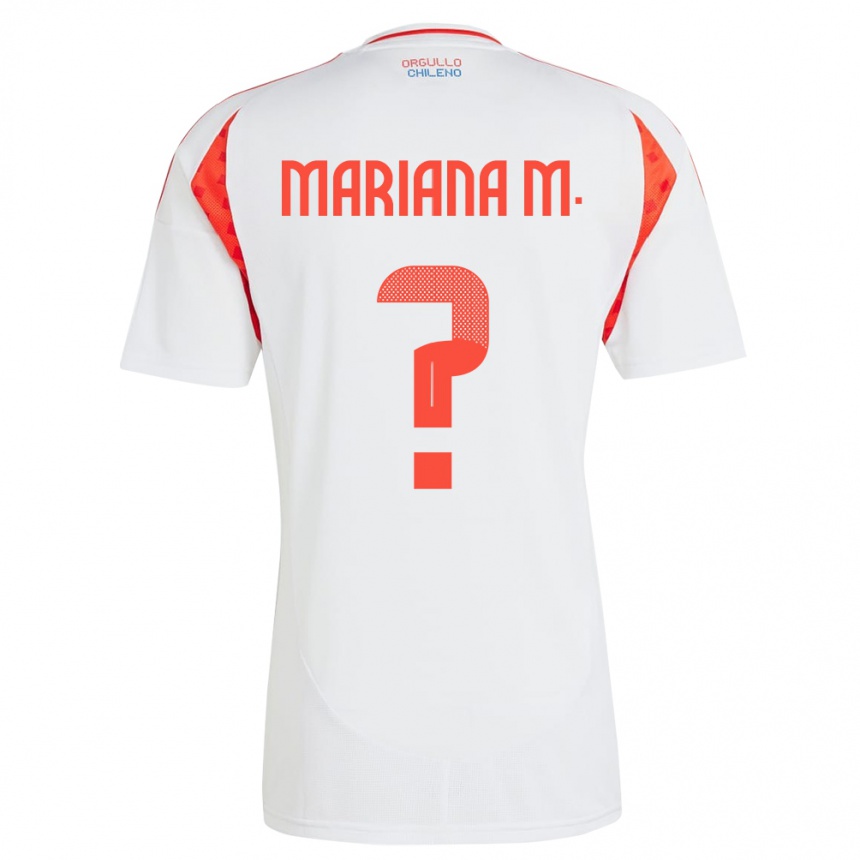 Men Football Chile Mariana Morales #0 White Away Jersey 24-26 T-Shirt Uk