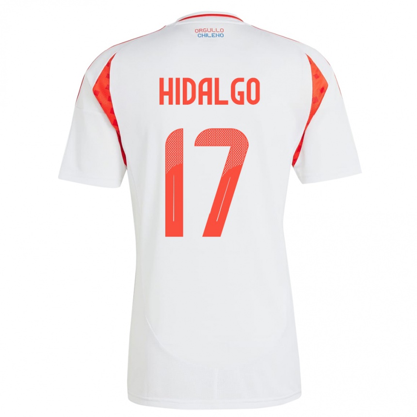 Men Football Chile Fernanda Hidalgo #17 White Away Jersey 24-26 T-Shirt Uk