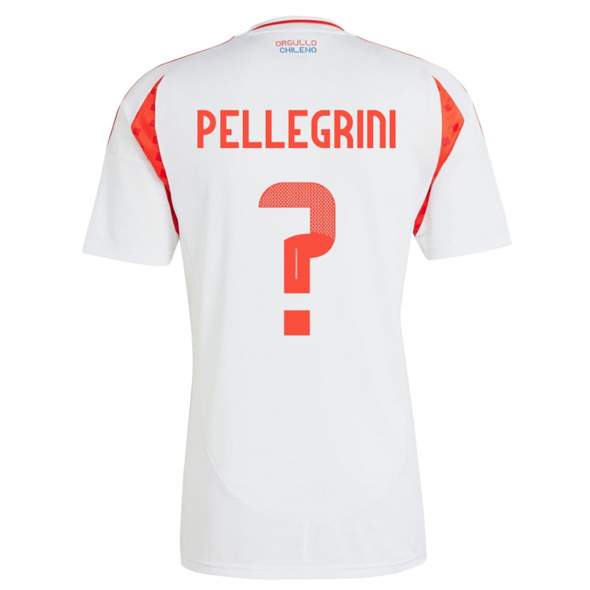 Men Football Chile Maya Pellegrini #0 White Away Jersey 24-26 T-Shirt Uk