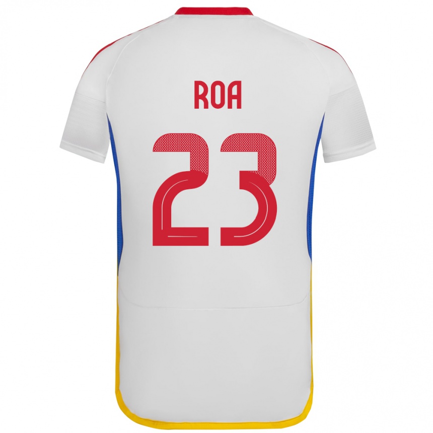 Men Football Venezuela Keiber Roa #23 White Away Jersey 24-26 T-Shirt Uk