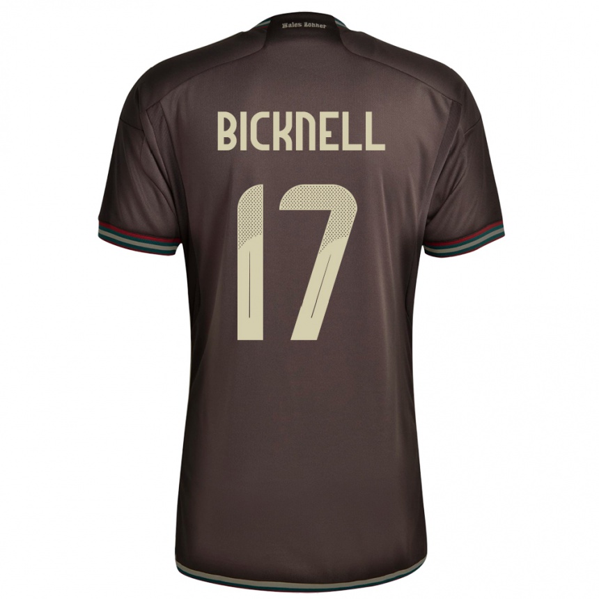 Men Football Jamaica Alexander Bicknell #17 Night Brown Away Jersey 24-26 T-Shirt Uk