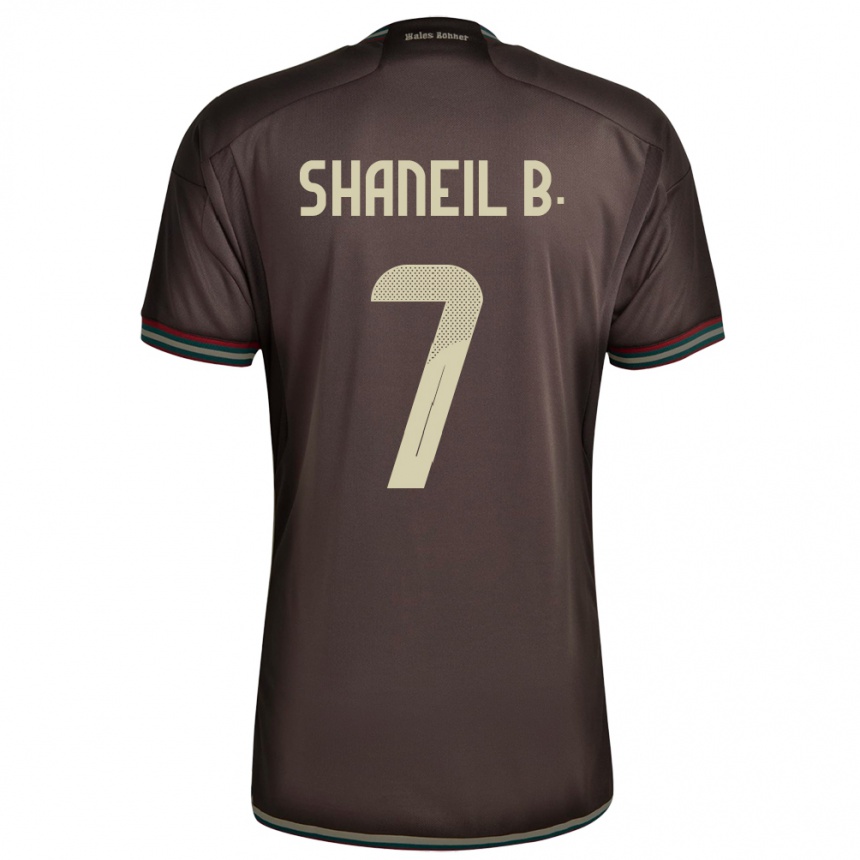 Men Football Jamaica Shaneil Buckley #7 Night Brown Away Jersey 24-26 T-Shirt Uk