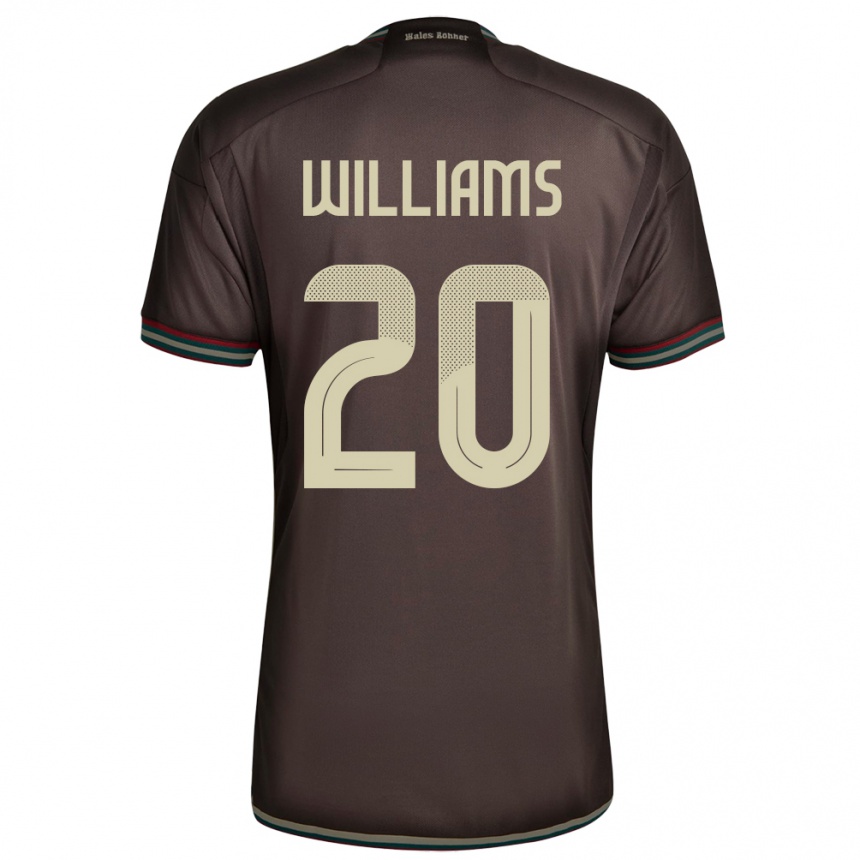 Men Football Jamaica Victoria Williams #20 Night Brown Away Jersey 24-26 T-Shirt Uk