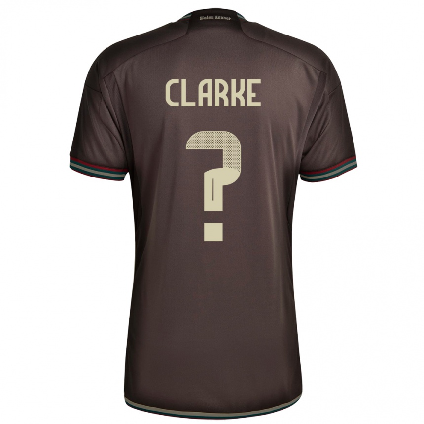 Men Football Jamaica Sydoney Clarke #0 Night Brown Away Jersey 24-26 T-Shirt Uk