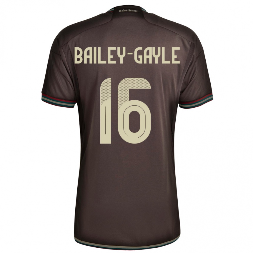 Men Football Jamaica Paige Bailey-Gayle #16 Night Brown Away Jersey 24-26 T-Shirt Uk