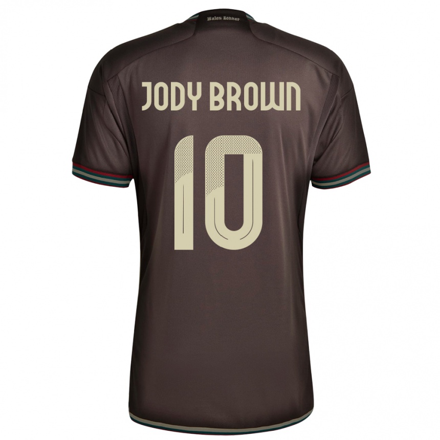 Men Football Jamaica Jody Brown #10 Night Brown Away Jersey 24-26 T-Shirt Uk