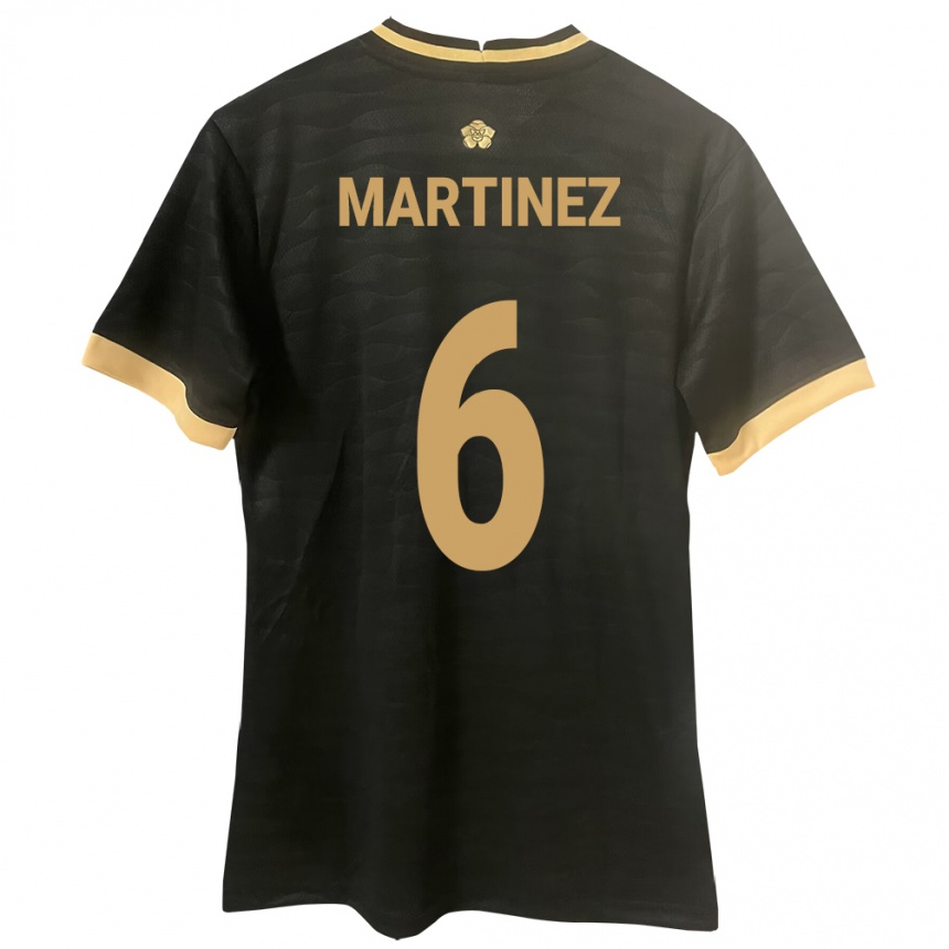 Men Football Panama Christian Martínez #6 Black Away Jersey 24-26 T-Shirt Uk