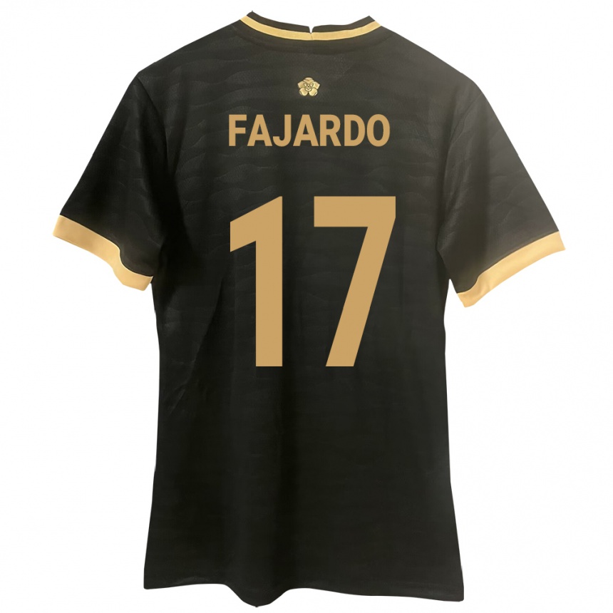 Men Football Panama José Fajardo #17 Black Away Jersey 24-26 T-Shirt Uk