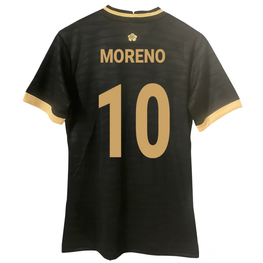 Men Football Panama Éric Moreno #10 Black Away Jersey 24-26 T-Shirt Uk