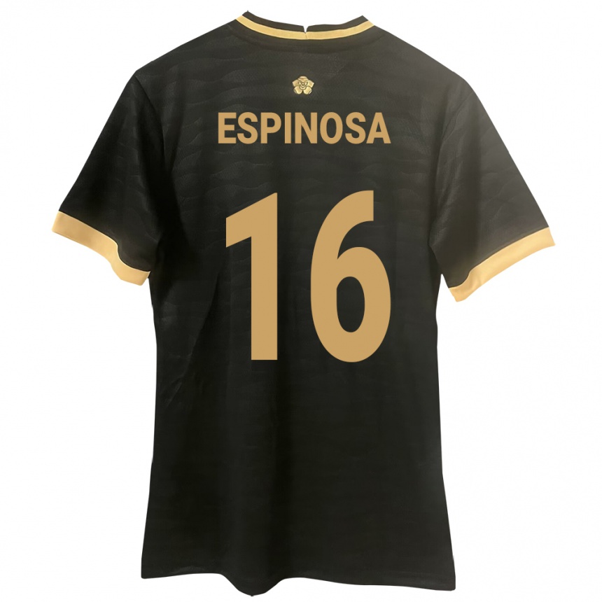 Men Football Panama Rebeca Espinosa #16 Black Away Jersey 24-26 T-Shirt Uk