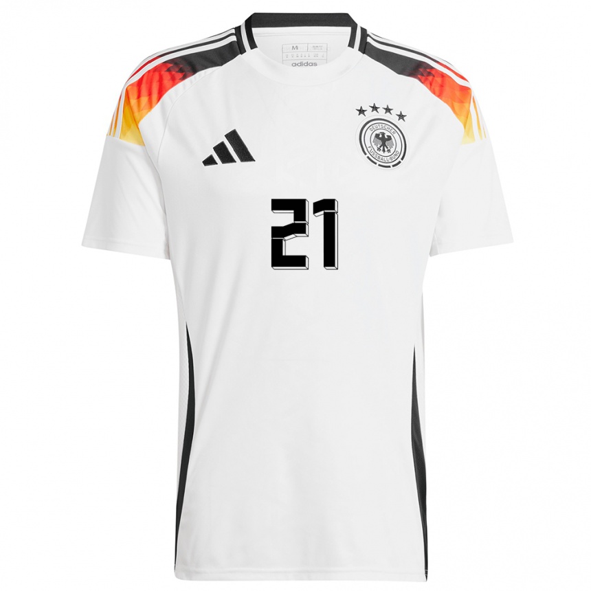 Women Football Germany Ilkay Gundogan #21 White Home Jersey 24-26 T-Shirt Uk