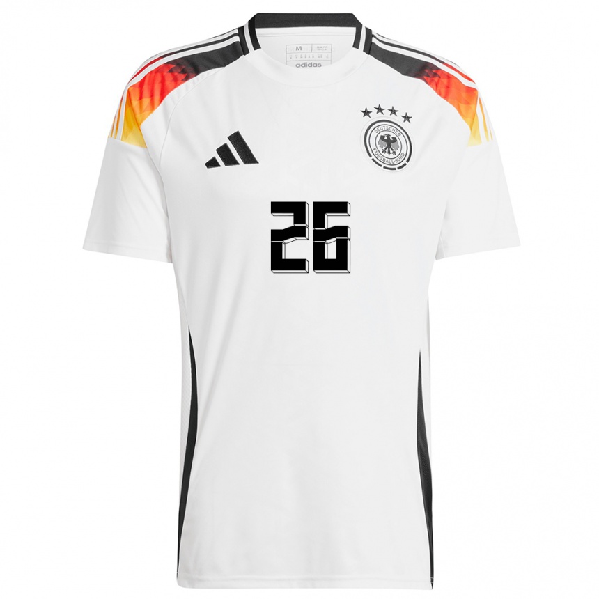 Women Football Germany Chantal Hagel #26 White Home Jersey 24-26 T-Shirt Uk