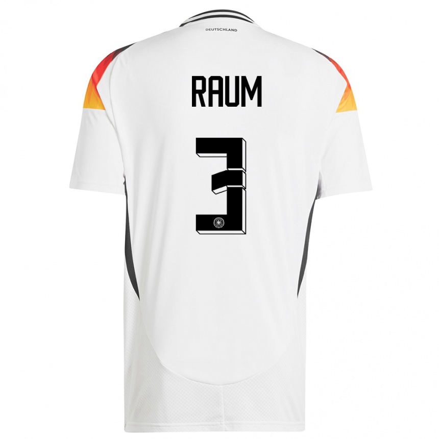 Women Football Germany David Raum #3 White Home Jersey 24-26 T-Shirt Uk