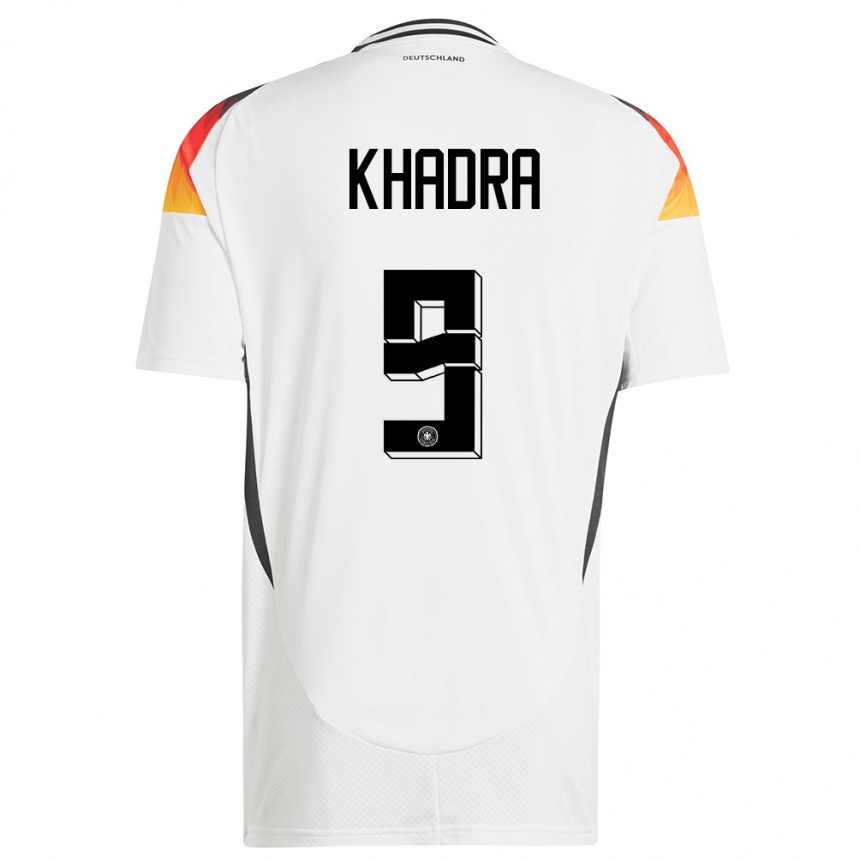 Women Football Germany Reda Khadra #9 White Home Jersey 24-26 T-Shirt Uk