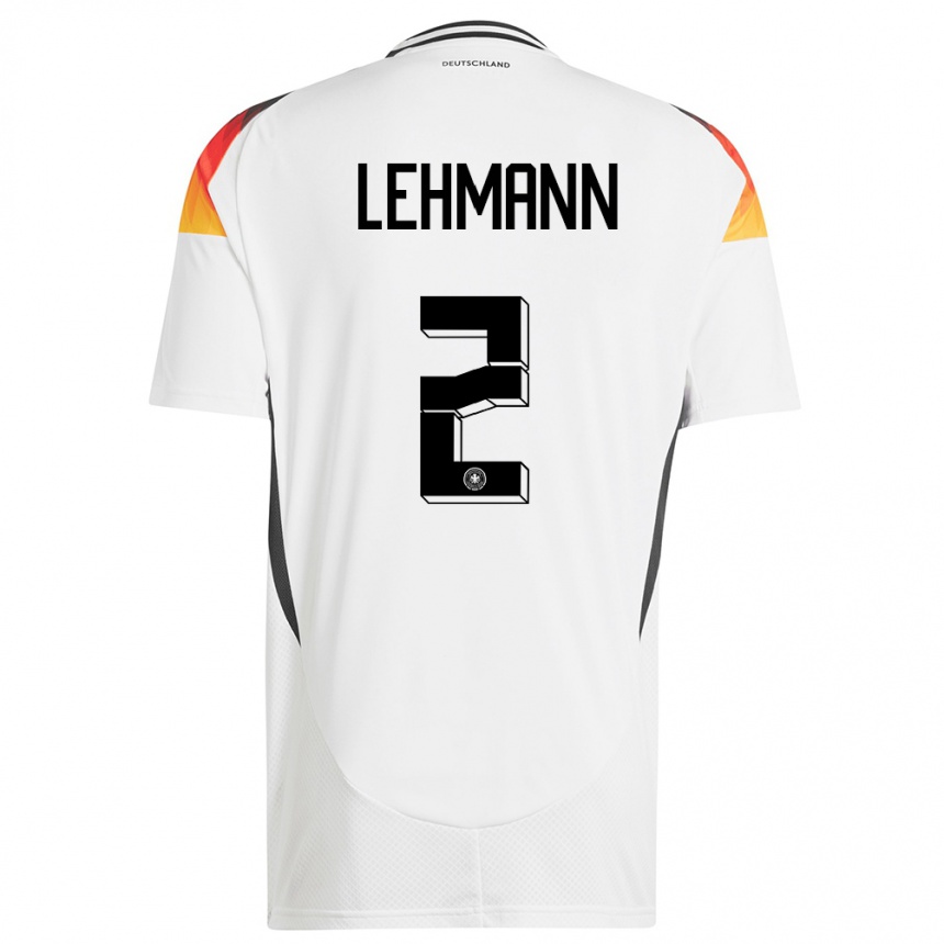 Women Football Germany Paul Lehmann #2 White Home Jersey 24-26 T-Shirt Uk