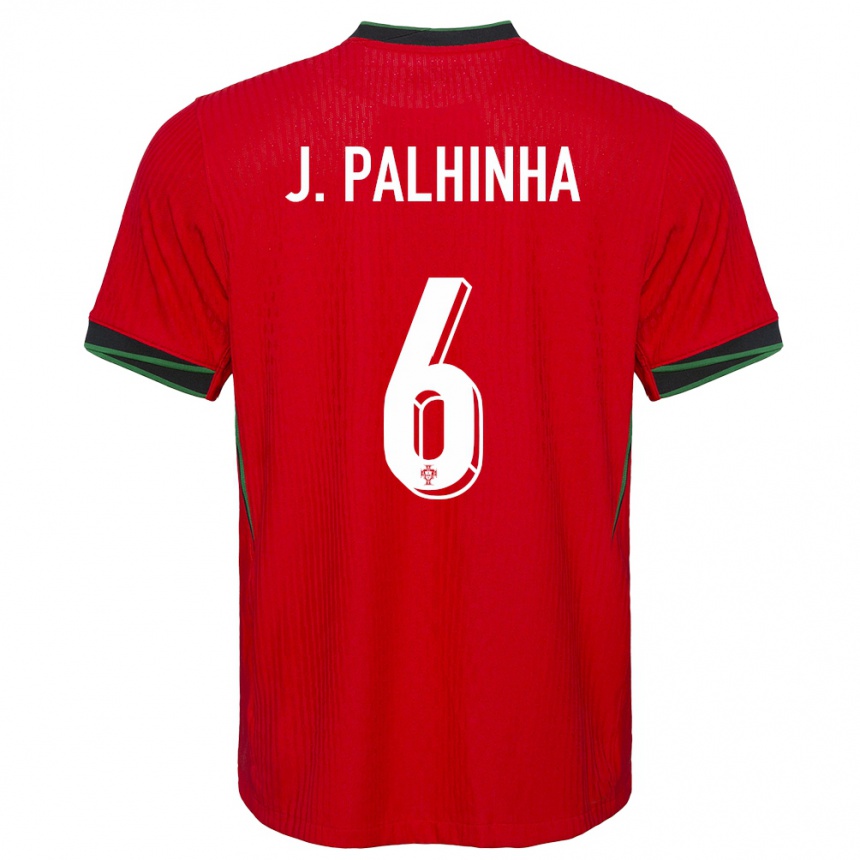 Women Football Portugal Joao Palhinha #6 Red Home Jersey 24-26 T-Shirt Uk