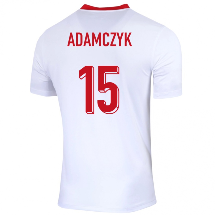 Women Football Poland Nico Adamczyk #15 White Home Jersey 24-26 T-Shirt Uk