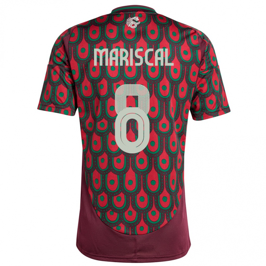 Women Football Mexico Salvador Mariscal #8 Maroon Home Jersey 24-26 T-Shirt Uk