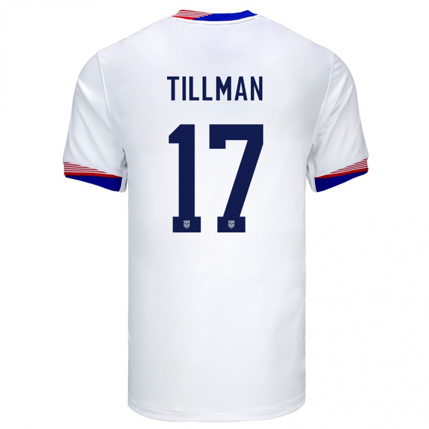 Women Football United States Malik Tillman #17 White Home Jersey 24-26 T-Shirt Uk