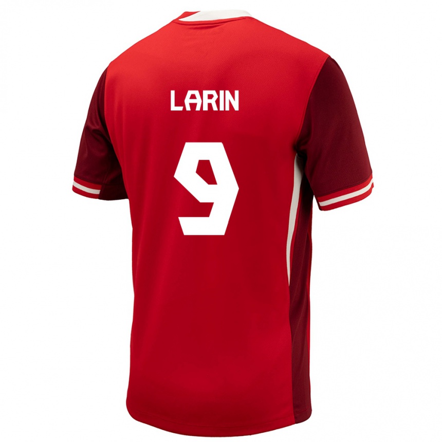 Women Football Canada Cyle Larin #9 Red Home Jersey 24-26 T-Shirt Uk