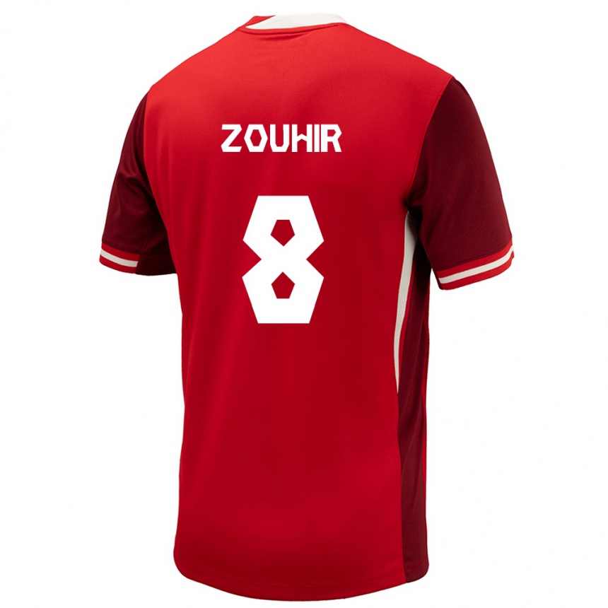 Women Football Canada Rida Zouhir #8 Red Home Jersey 24-26 T-Shirt Uk