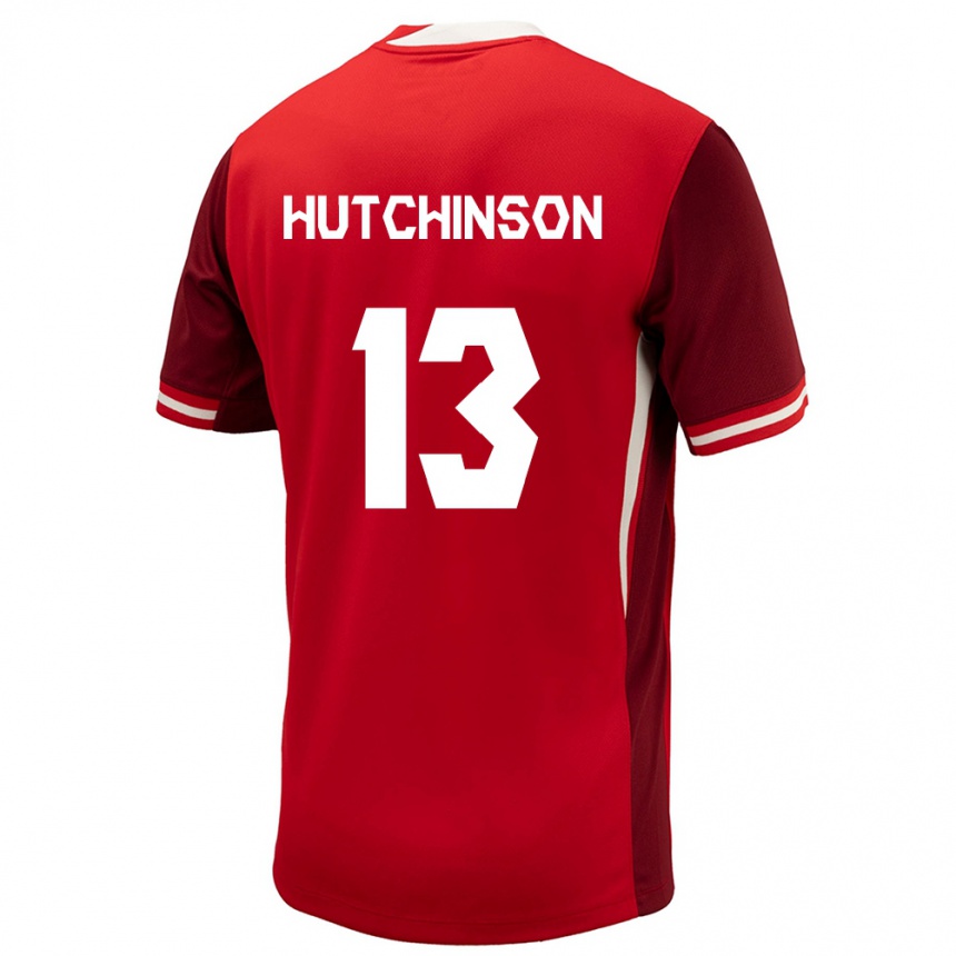 Women Football Canada Atiba Hutchinson #13 Red Home Jersey 24-26 T-Shirt Uk