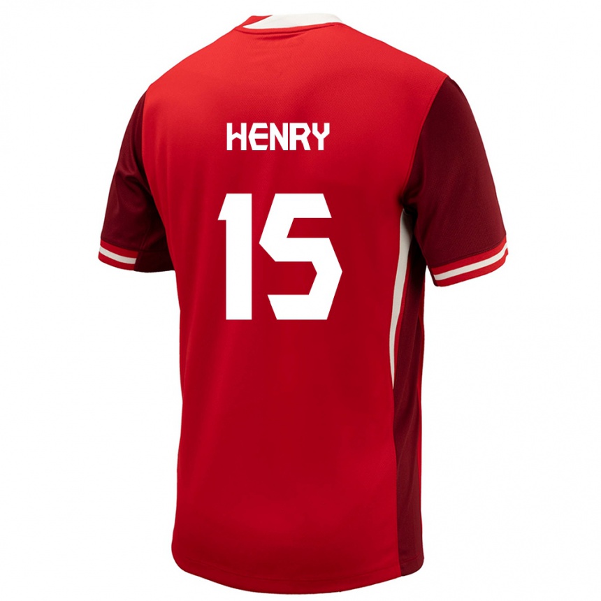 Women Football Canada Doneil Henry #15 Red Home Jersey 24-26 T-Shirt Uk