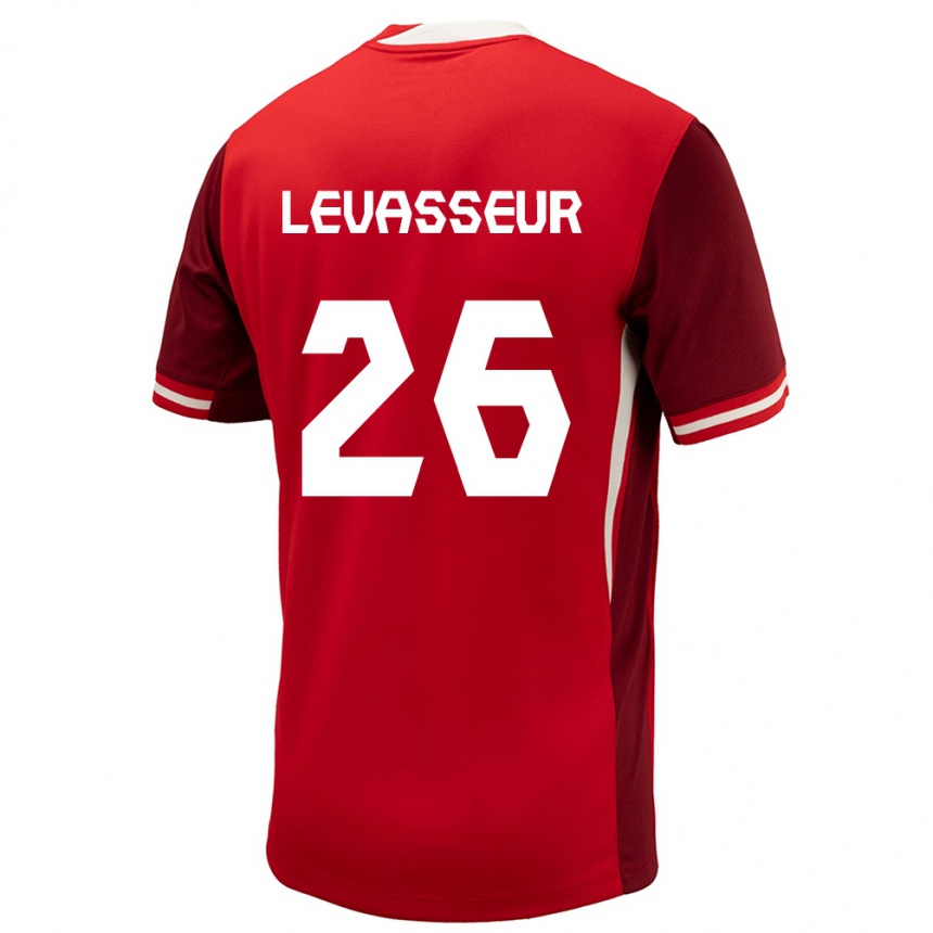 Women Football Canada Marie Levasseur #26 Red Home Jersey 24-26 T-Shirt Uk