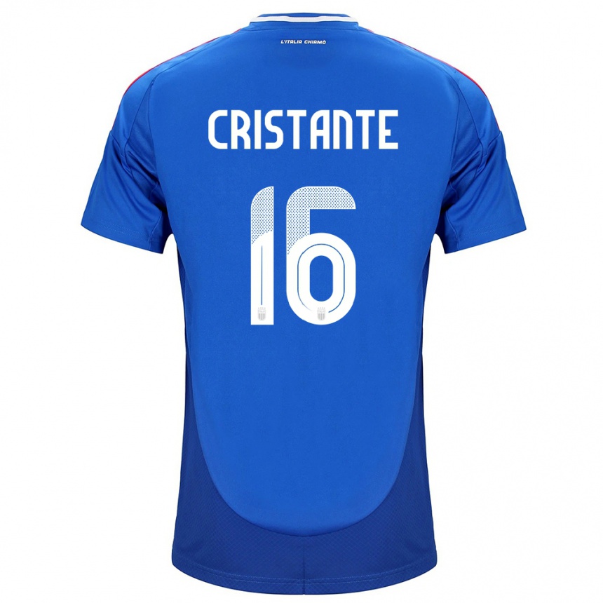 Women Football Italy Bryan Cristante #16 Blue Home Jersey 24-26 T-Shirt Uk