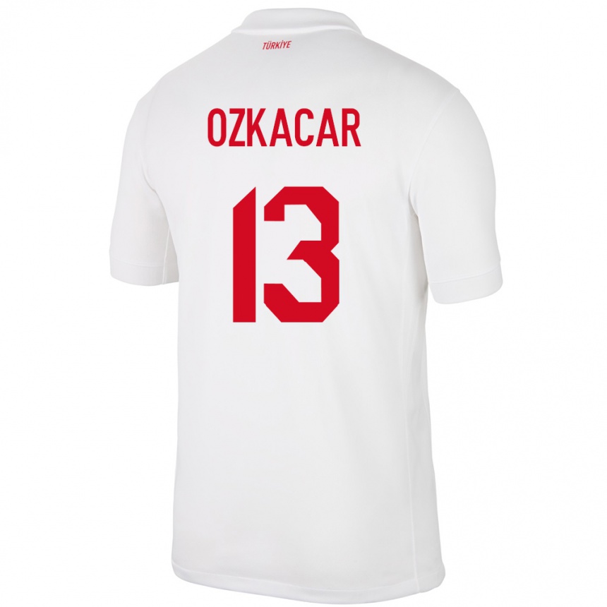 Women Football Turkey Cenk Özkacar #13 White Home Jersey 24-26 T-Shirt Uk