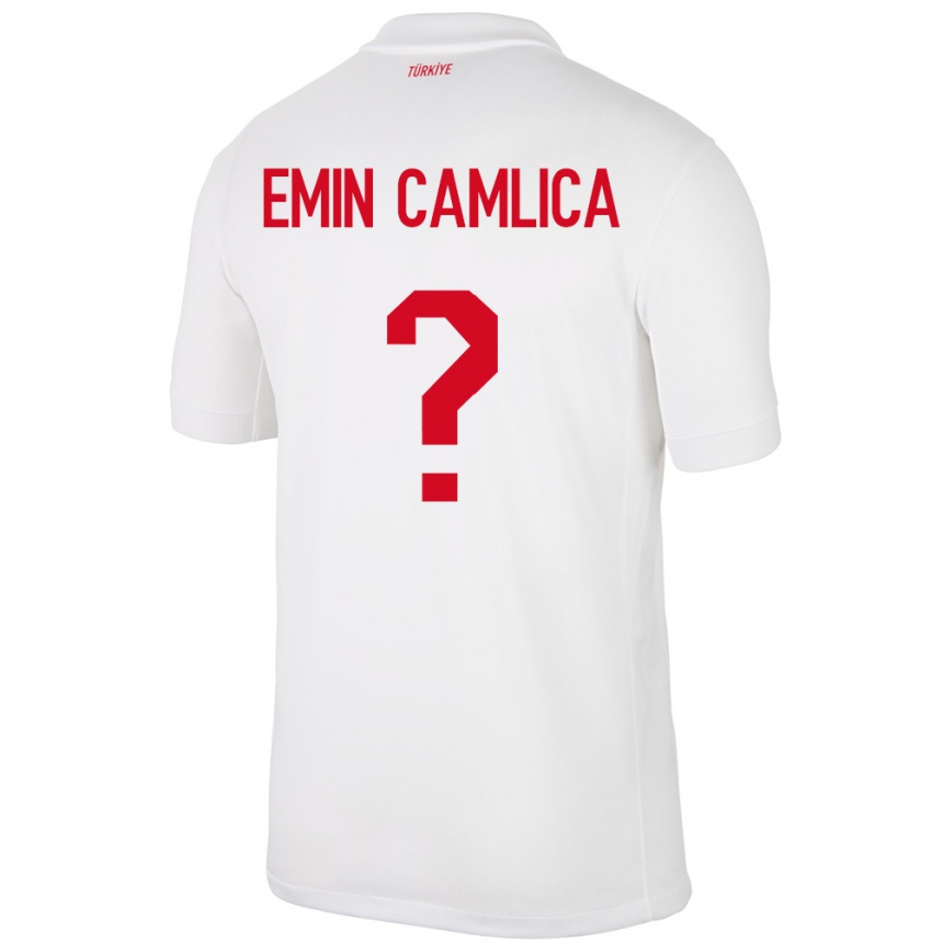 Women Football Turkey Muhammed Emin Çamlıca #0 White Home Jersey 24-26 T-Shirt Uk