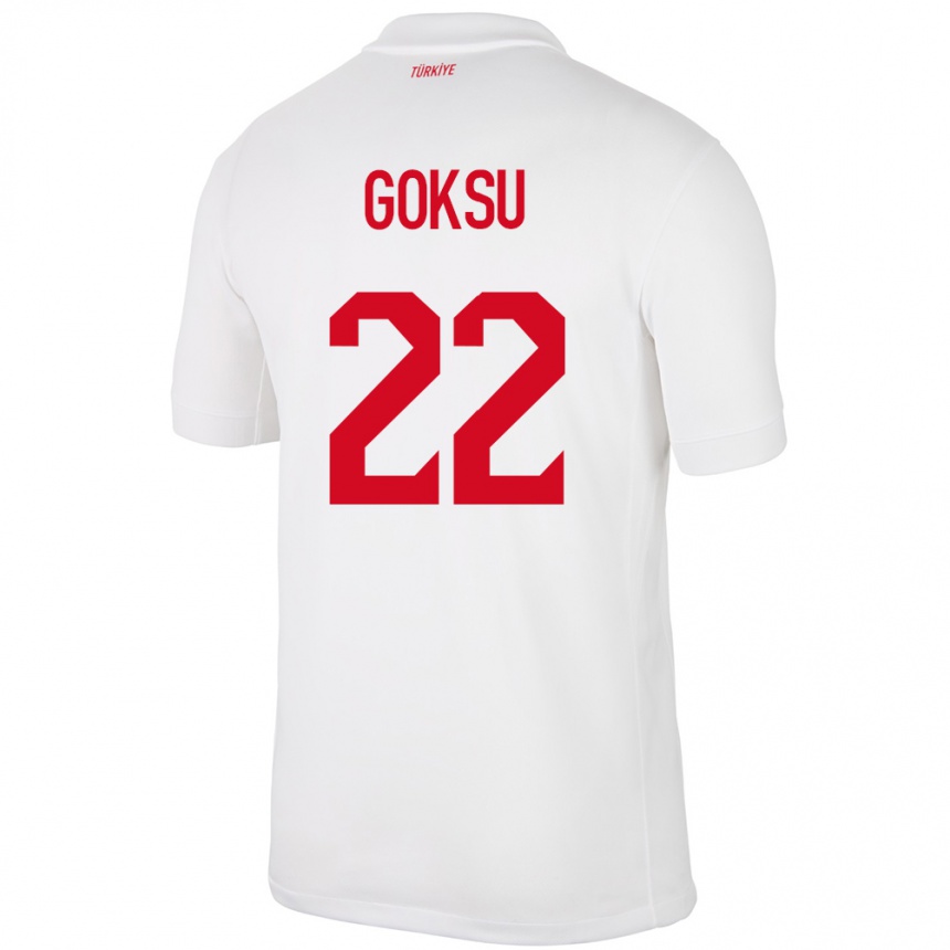 Women Football Turkey Yasam Göksu #22 White Home Jersey 24-26 T-Shirt Uk