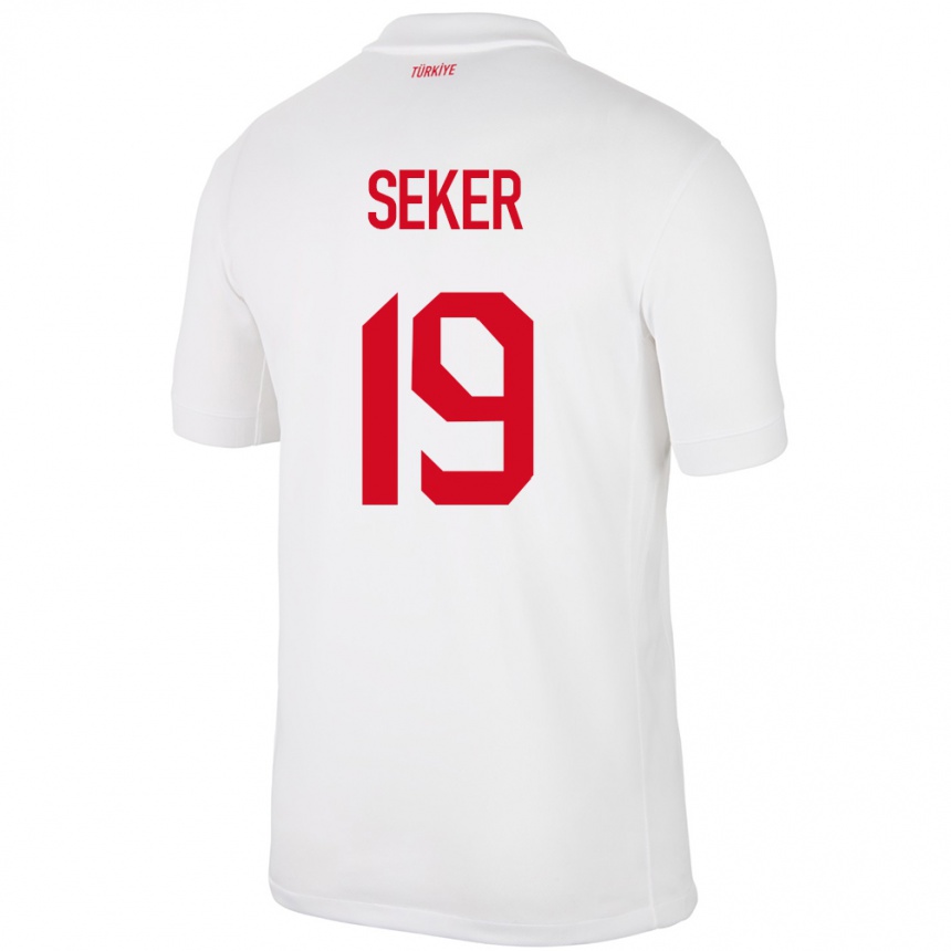 Women Football Turkey Busem Şeker #19 White Home Jersey 24-26 T-Shirt Uk