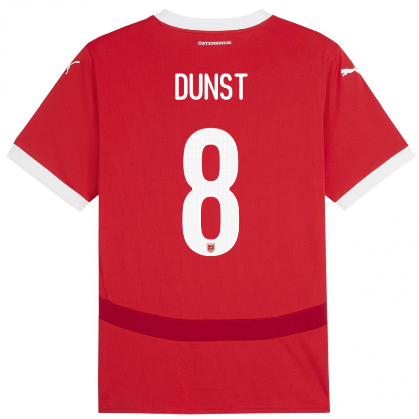 Women Football Austria Barbara Dunst #8 Red Home Jersey 24-26 T-Shirt Uk