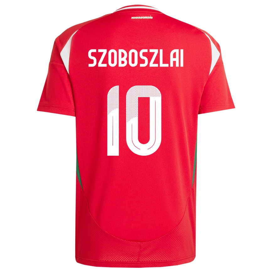 Women Football Hungary Dominik Szoboszlai #10 Red Home Jersey 24-26 T-Shirt Uk